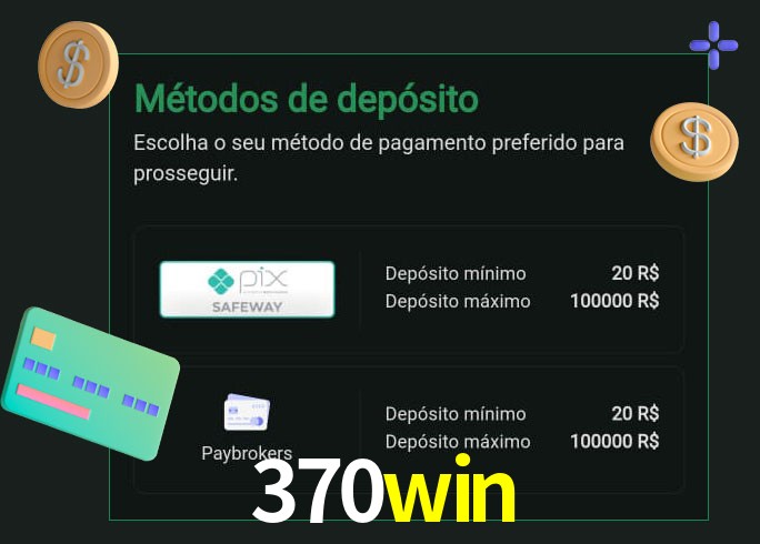 O cassino 370win oferece uma grande variedade de métodos de pagamento